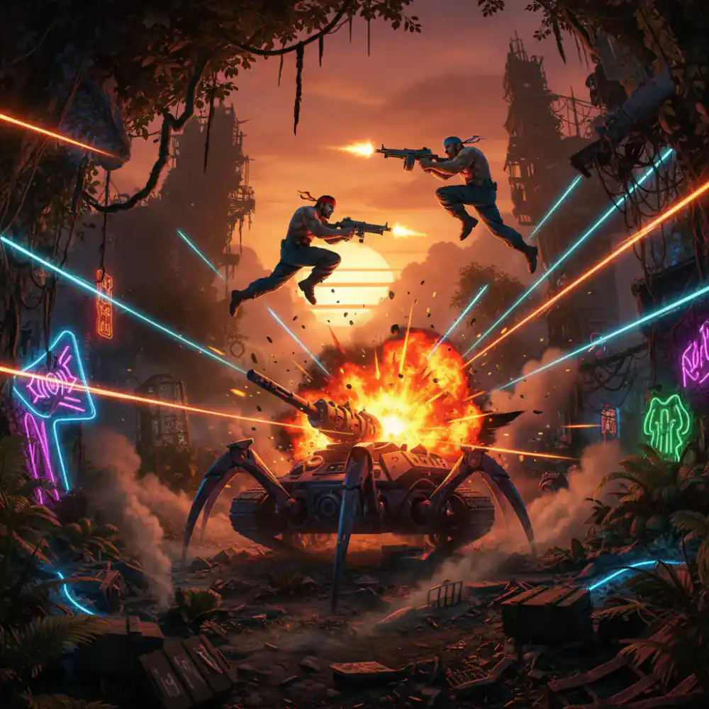 Explosieve actie in de klassieke shooter Contra