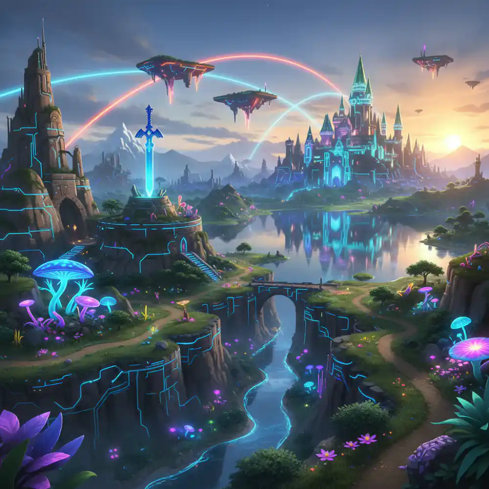 Het landschap van Hyrule in The Legend of Zelda